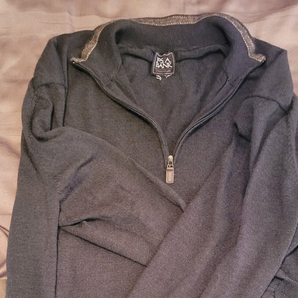Jos A Bank Quarter Zip Pullover Sweater